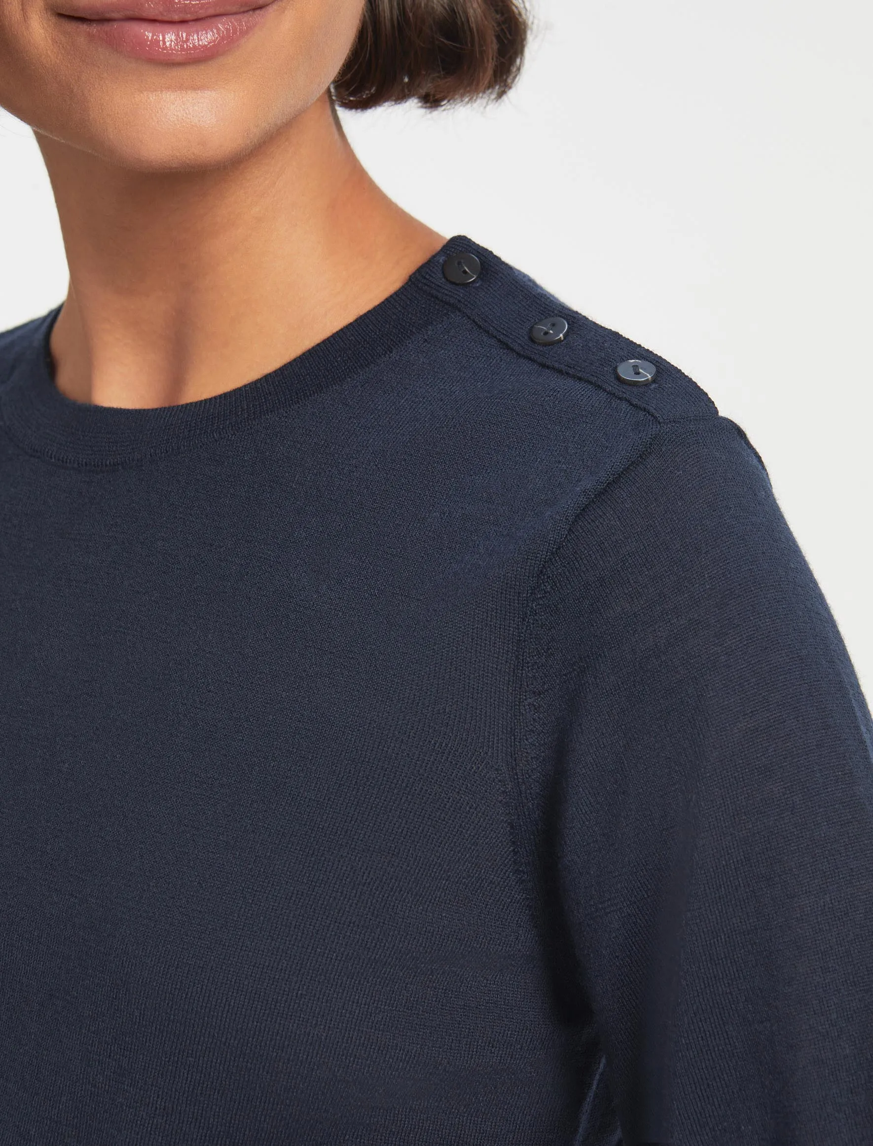 Brooke Merino Wool Jumper - Navy