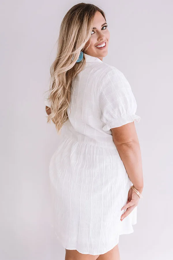 Brooklyn Luxe Babydoll Dress In White  Curves