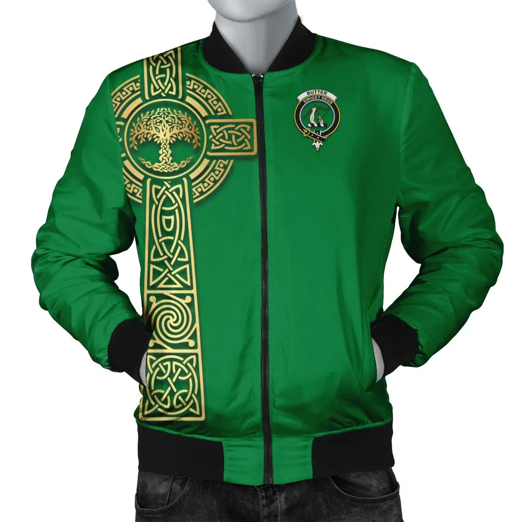 Butter Clan Bomber Jacket with Golden Celtic Tree Of Life