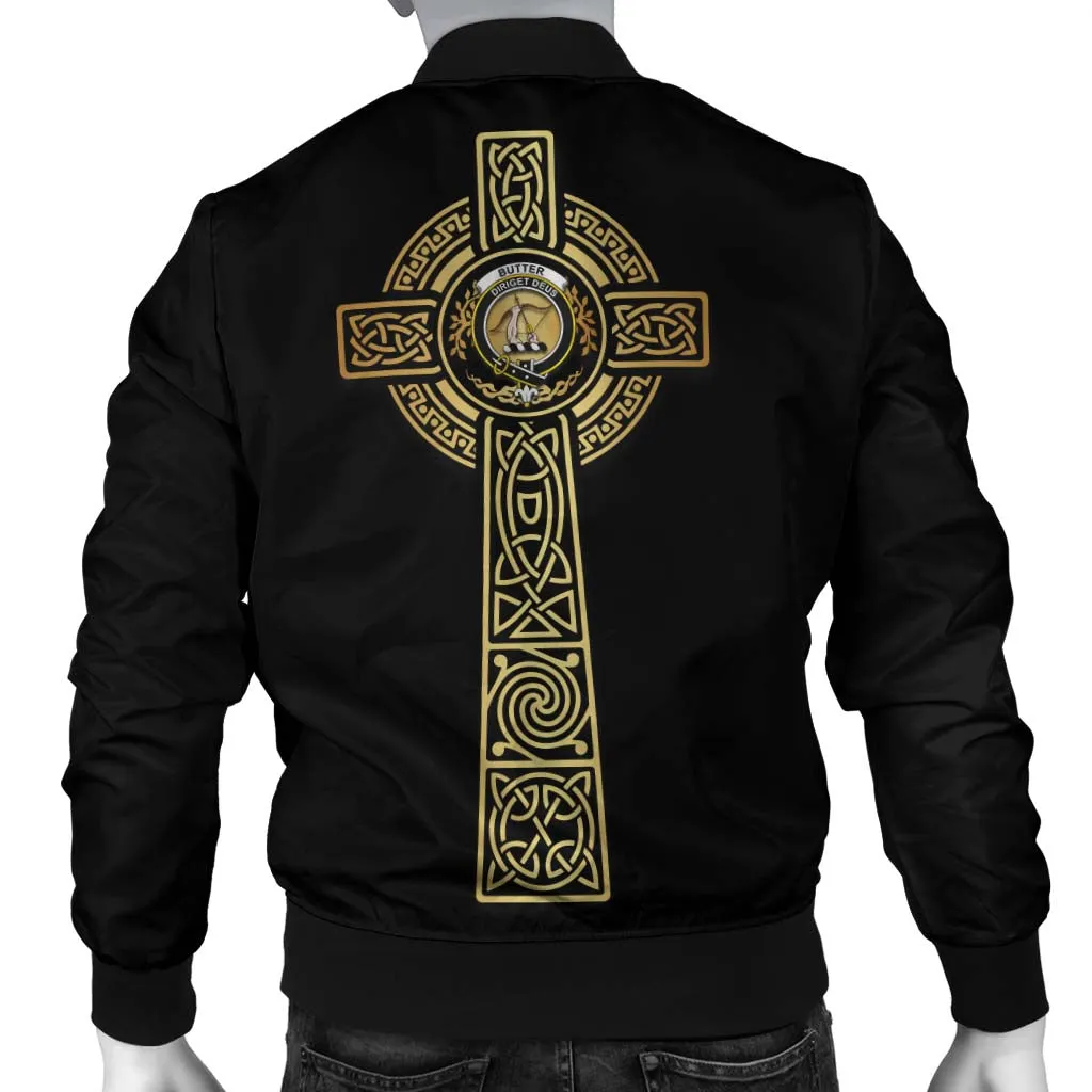 Butter Clan Bomber Jacket with Golden Celtic Tree Of Life