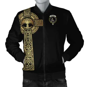 Butter Clan Bomber Jacket with Golden Celtic Tree Of Life