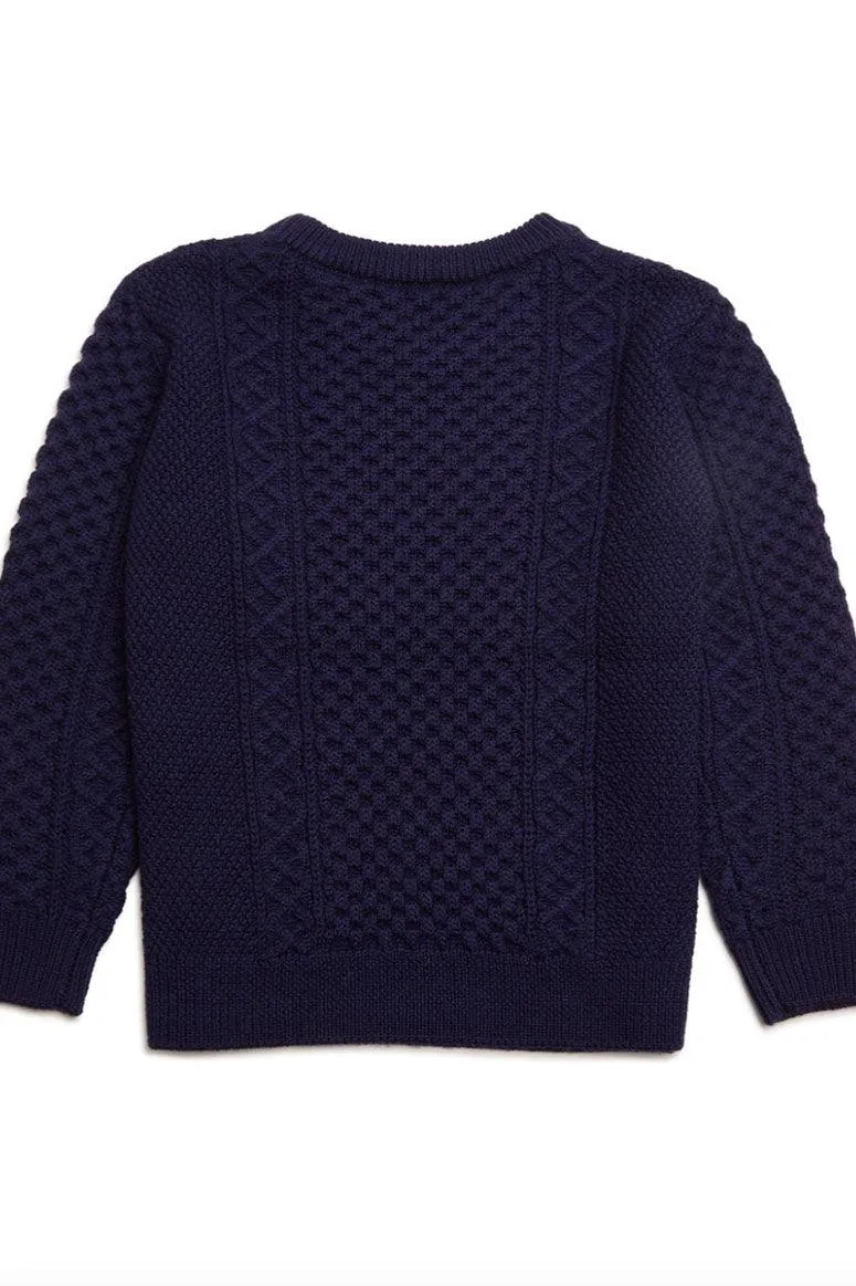 Cable Pearl Jumper | Navy