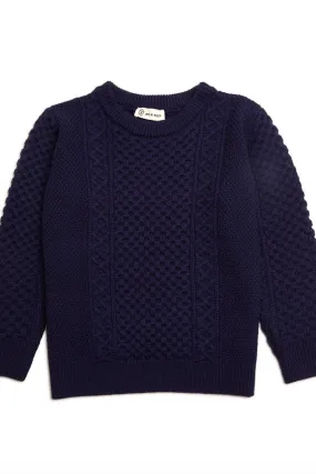 Cable Pearl Jumper | Navy