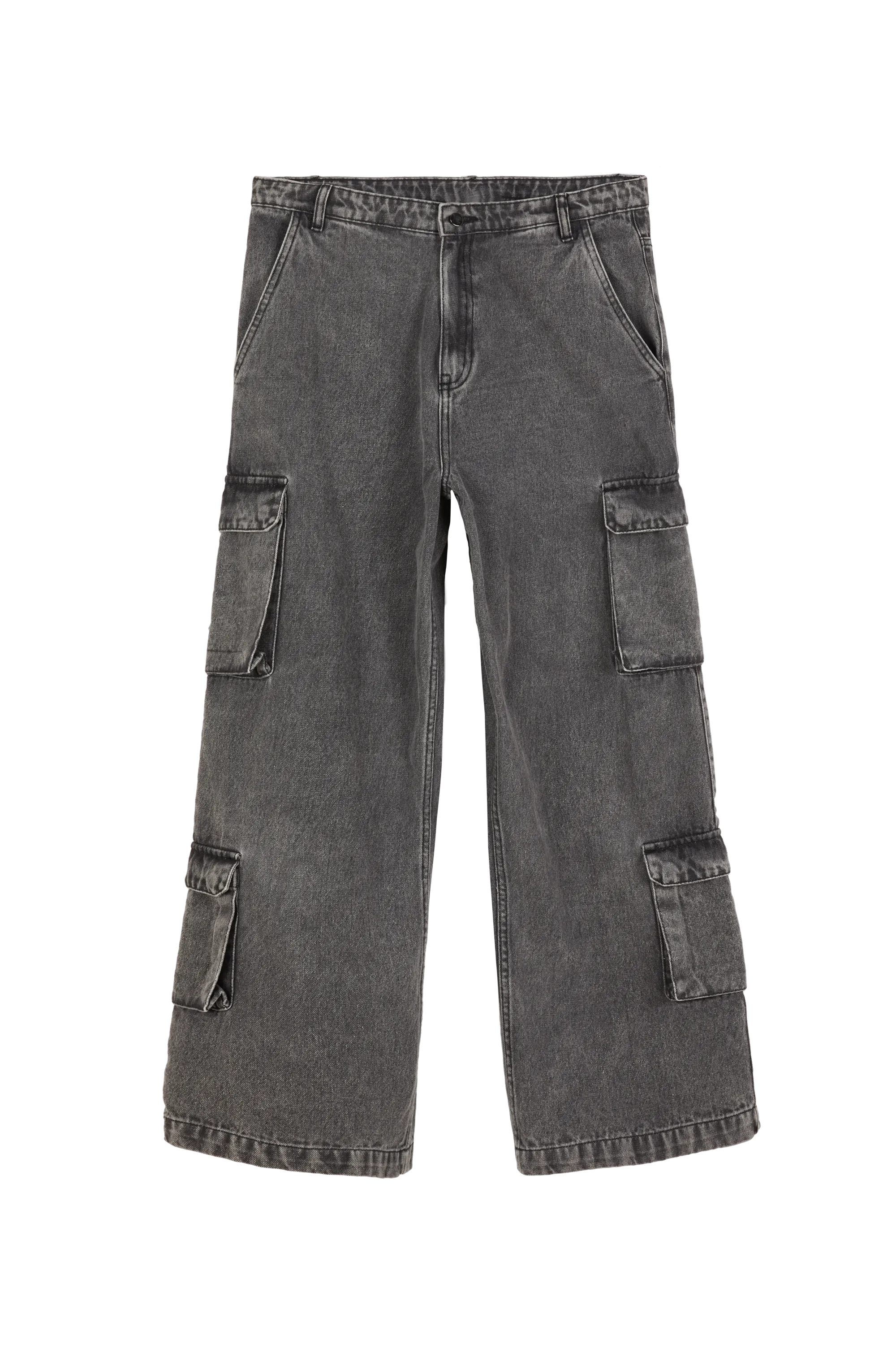 CARTER Snow Black - Large Fit Cargo Pants