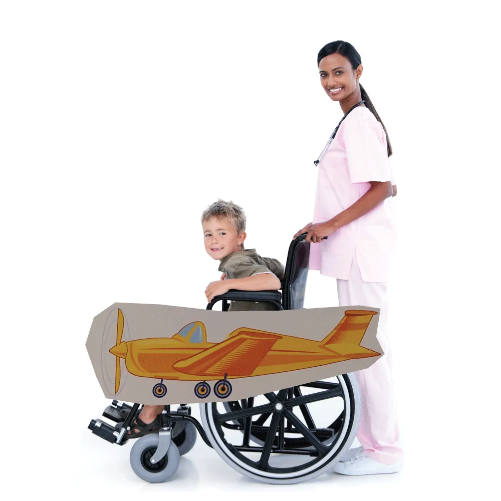 Cartoon Plane Wheelchair Costume Child's