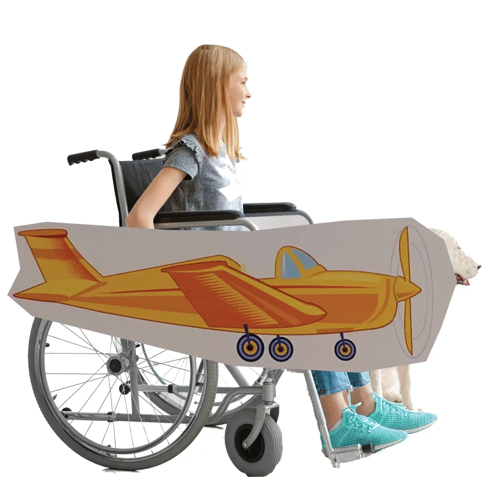 Cartoon Plane Wheelchair Costume Child's