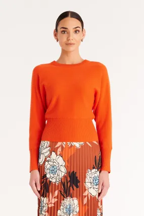 Cashmere Batwing Jumper - Mandarin