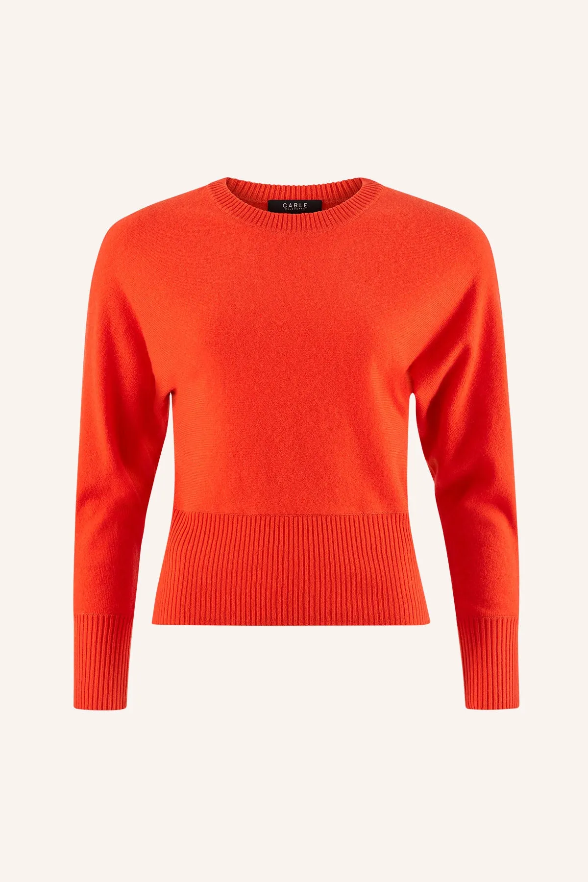 Cashmere Batwing Jumper - Mandarin