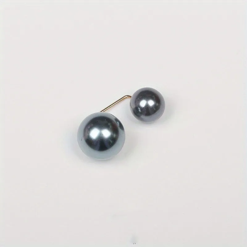 Chic Double Faux Pearl Brooch for Womens Summer Fashion