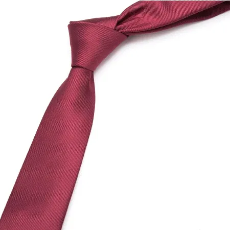 Classy Men Plain Red Skinny Tie