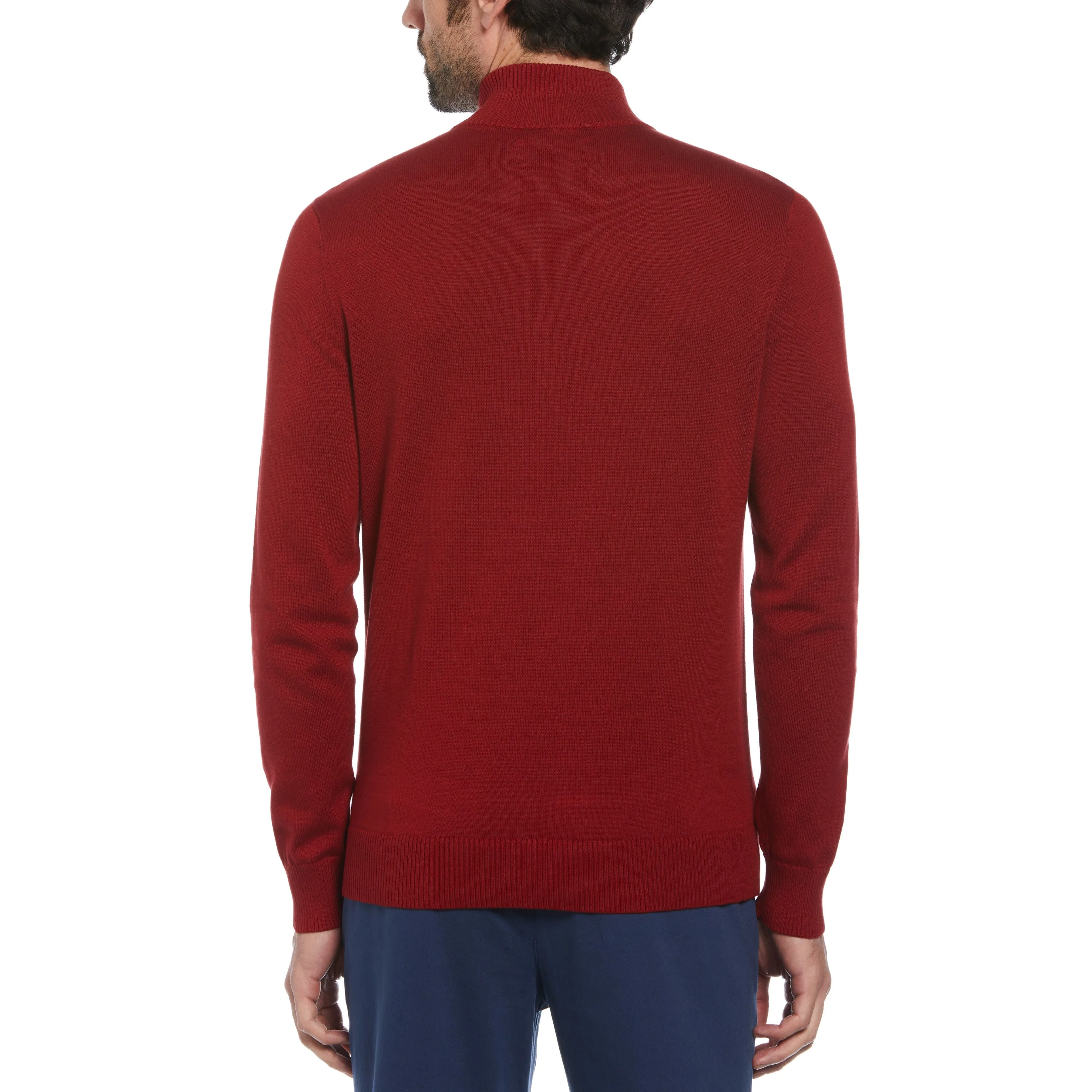 Color Block 1/4 Zip Sweater