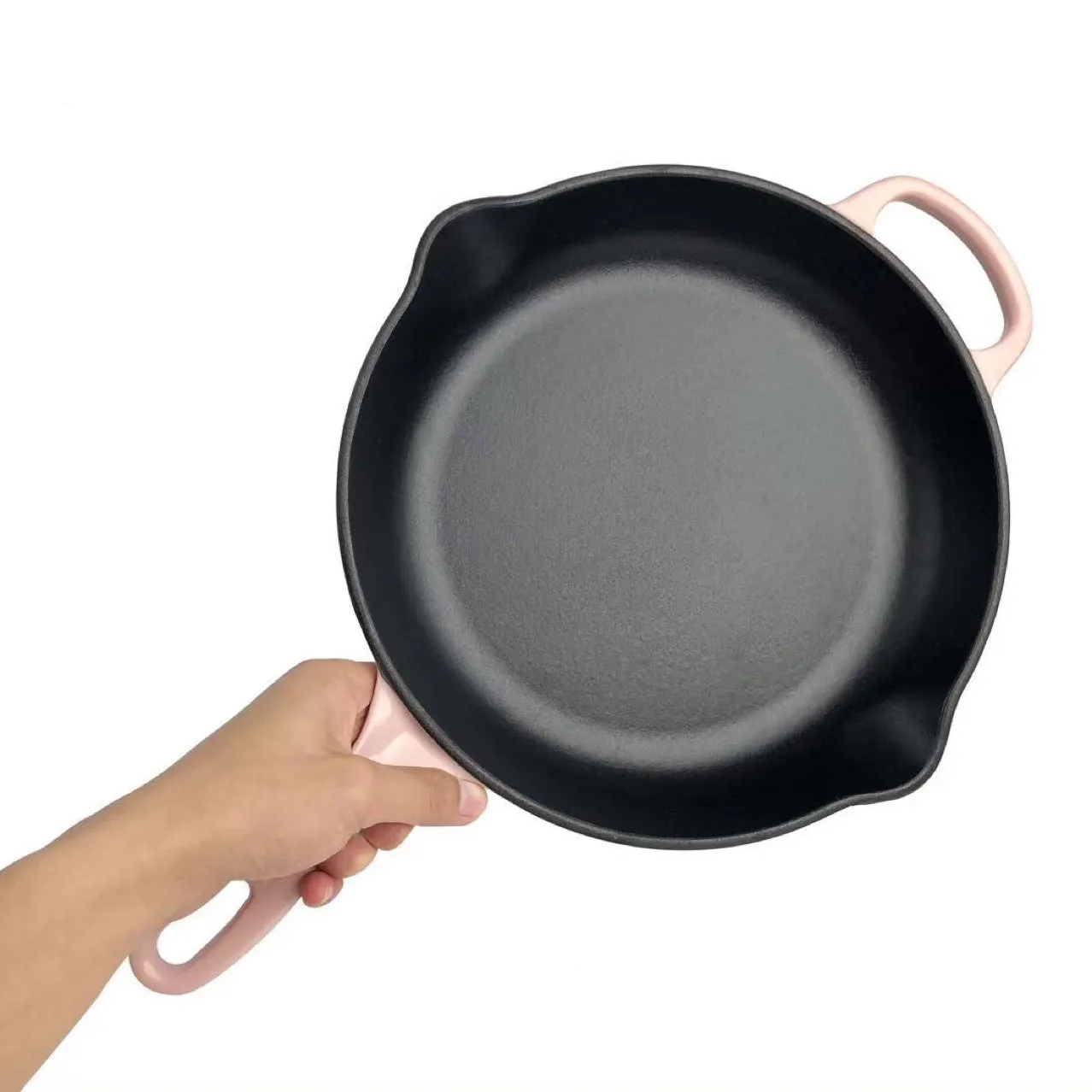 Color Cast Iron Enamel Frying Pan