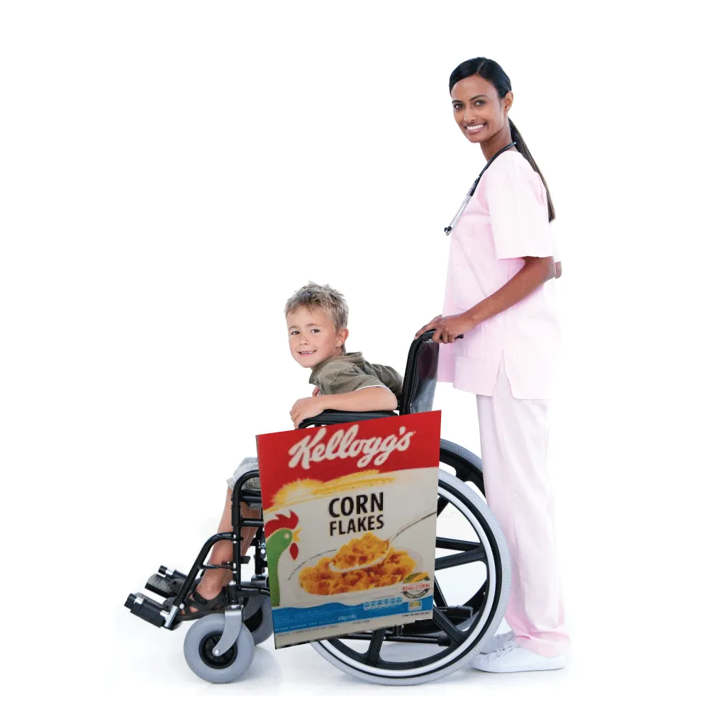 Corn Flakes Lookalike Box Wheelchair Costume Child's