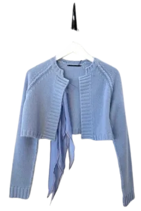 Cropped Chunky Cardigan Periwinkle