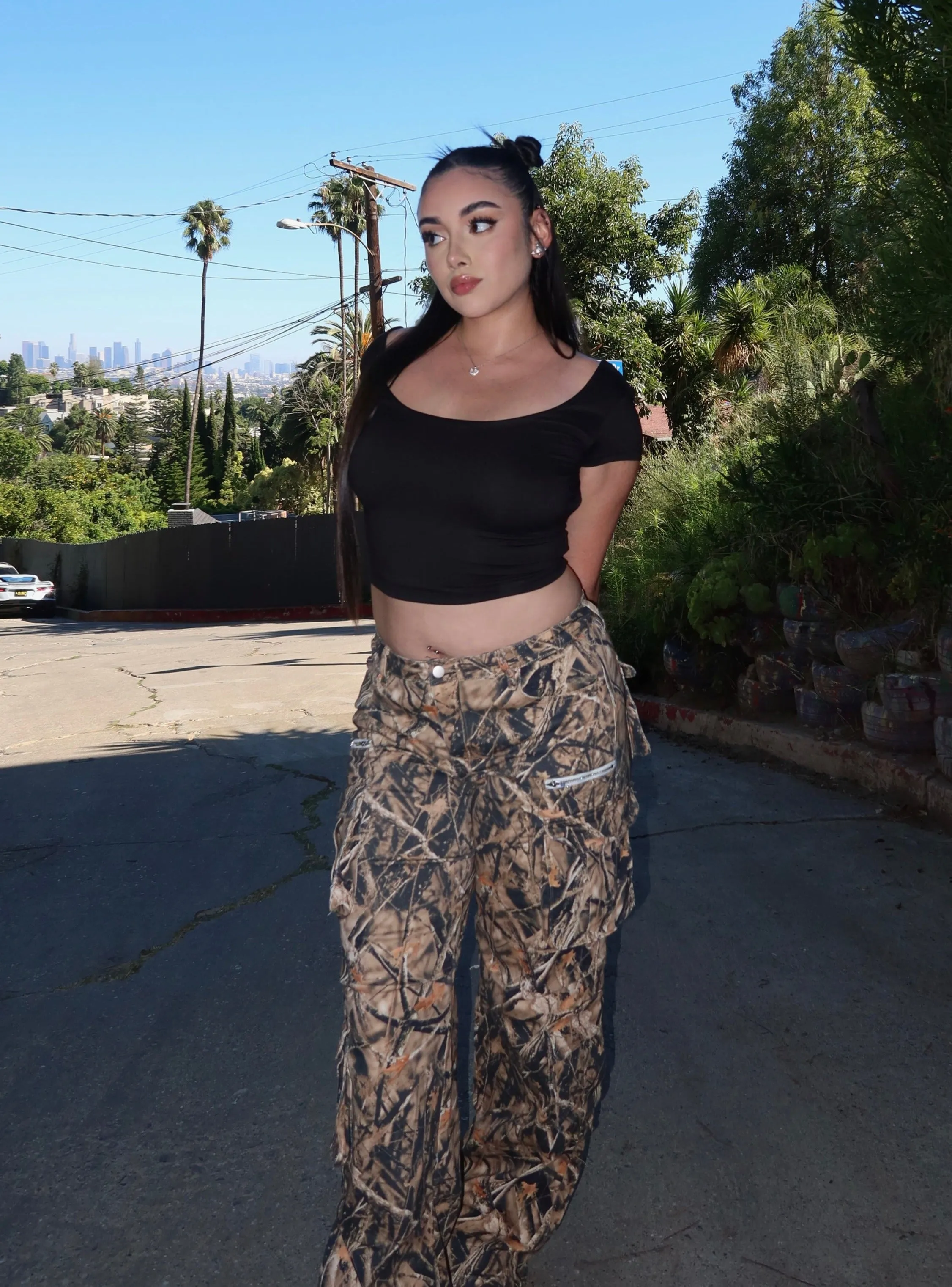 Crystal Cargo Pants (Camo)