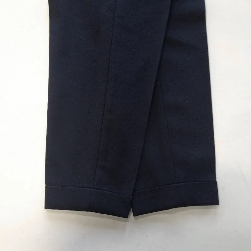 cuffed wool trousers