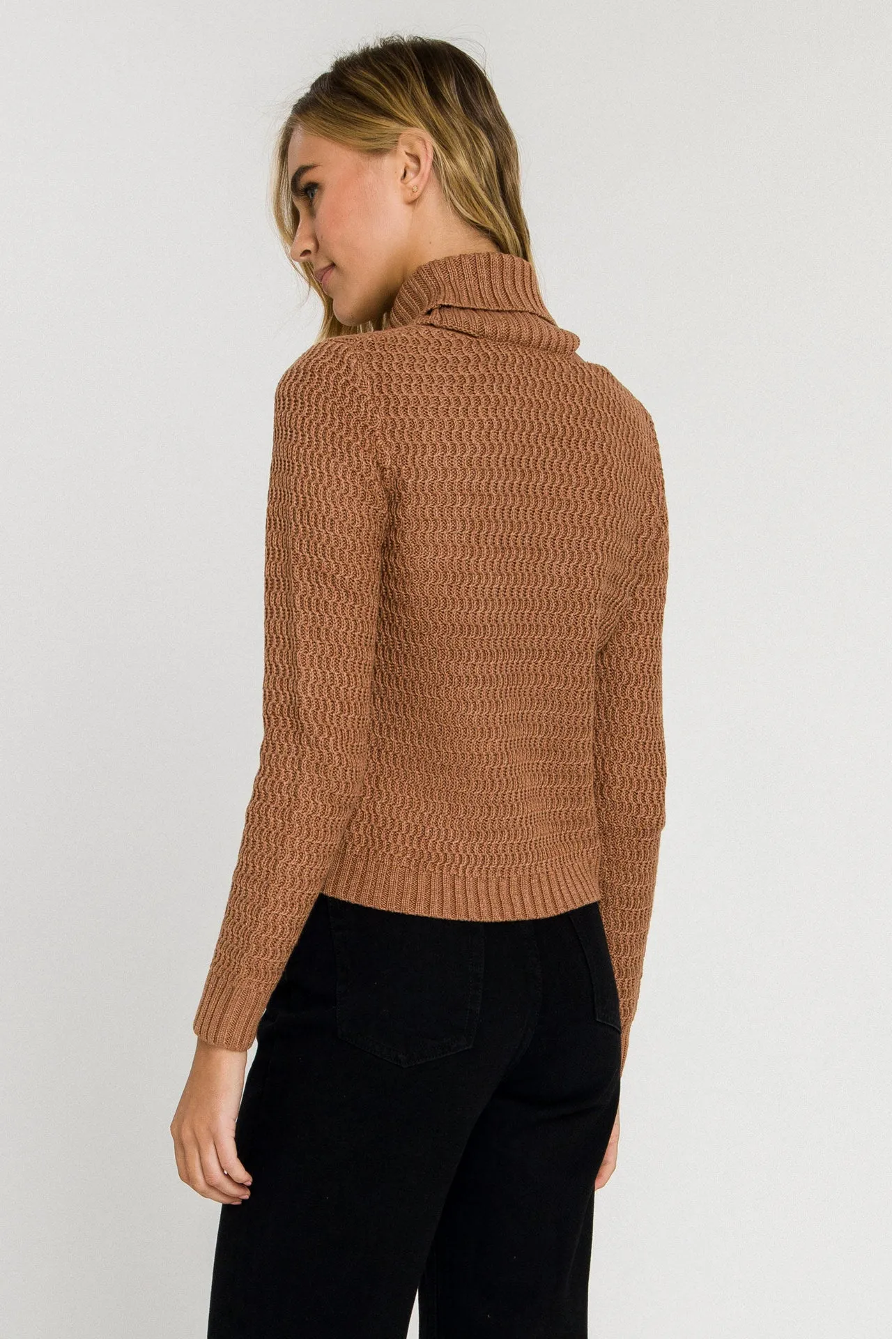 Cut-Out Neck Sweater