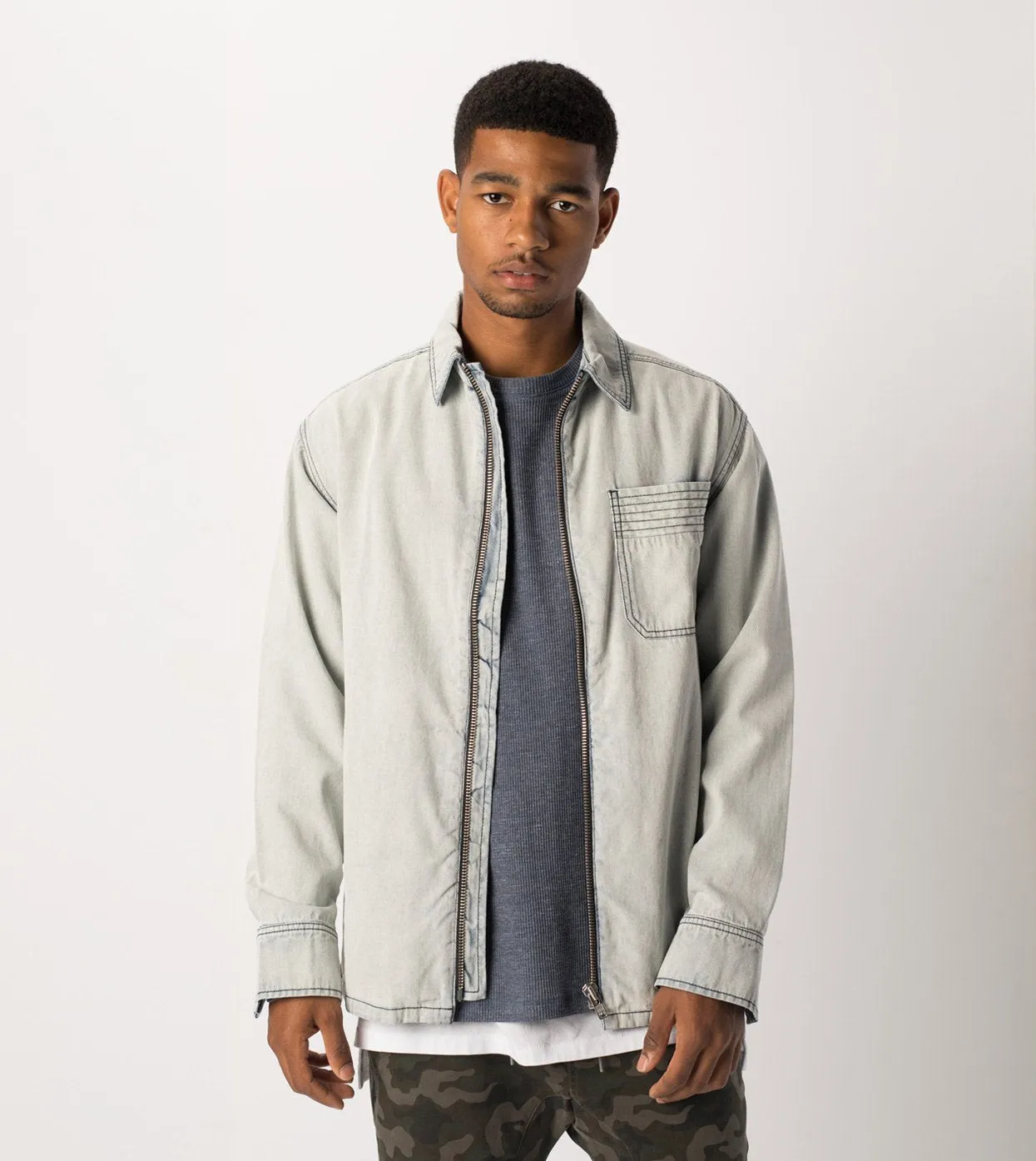 Denim Overshirt Blonde Wash