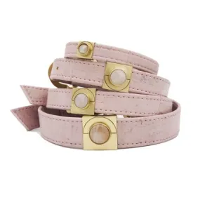 Diphda Collar - Love Pink Collar w/ Rose Quartz Slider