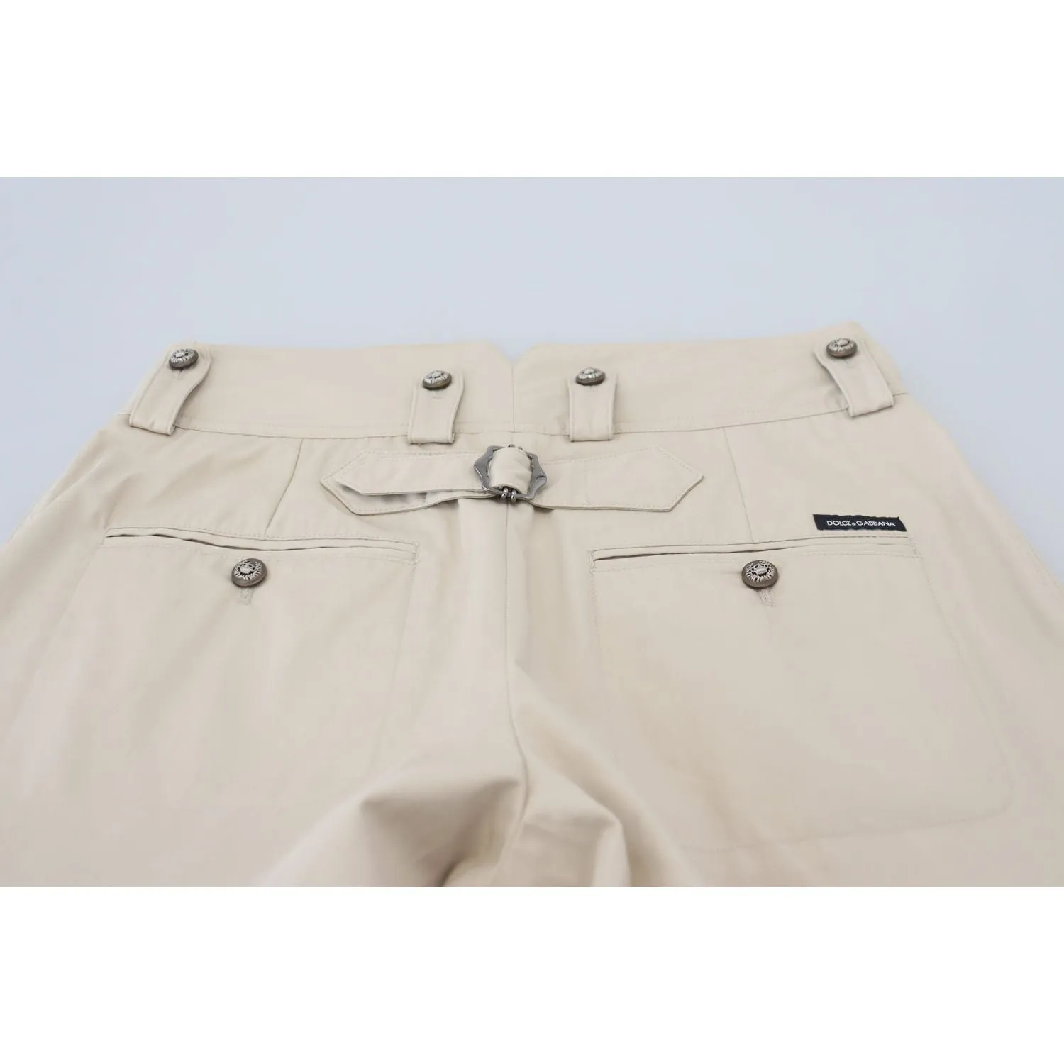 Dolce & Gabbana Elegant Beige Cotton Trousers