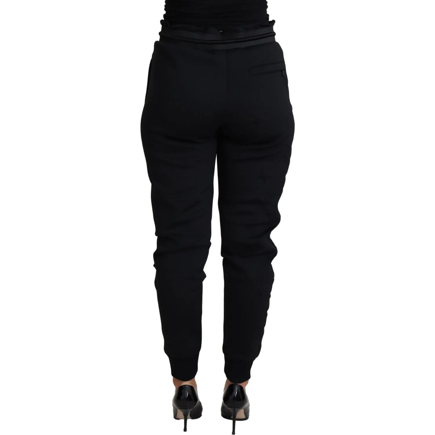 Dolce & Gabbana Elegant Black Jogger Trousers with Iconic Logo