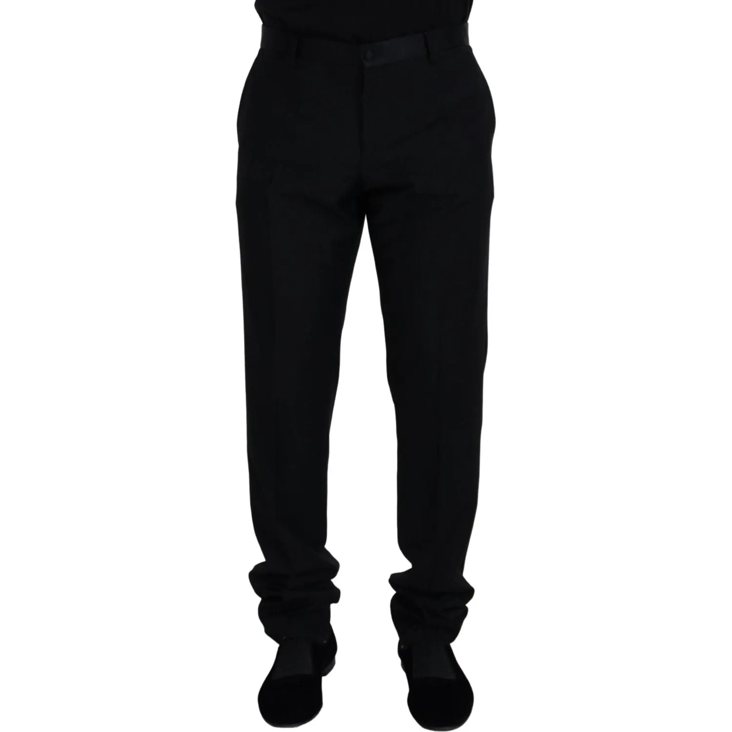 Dolce & Gabbana Elegant Black Virgin Wool Blend Trousers