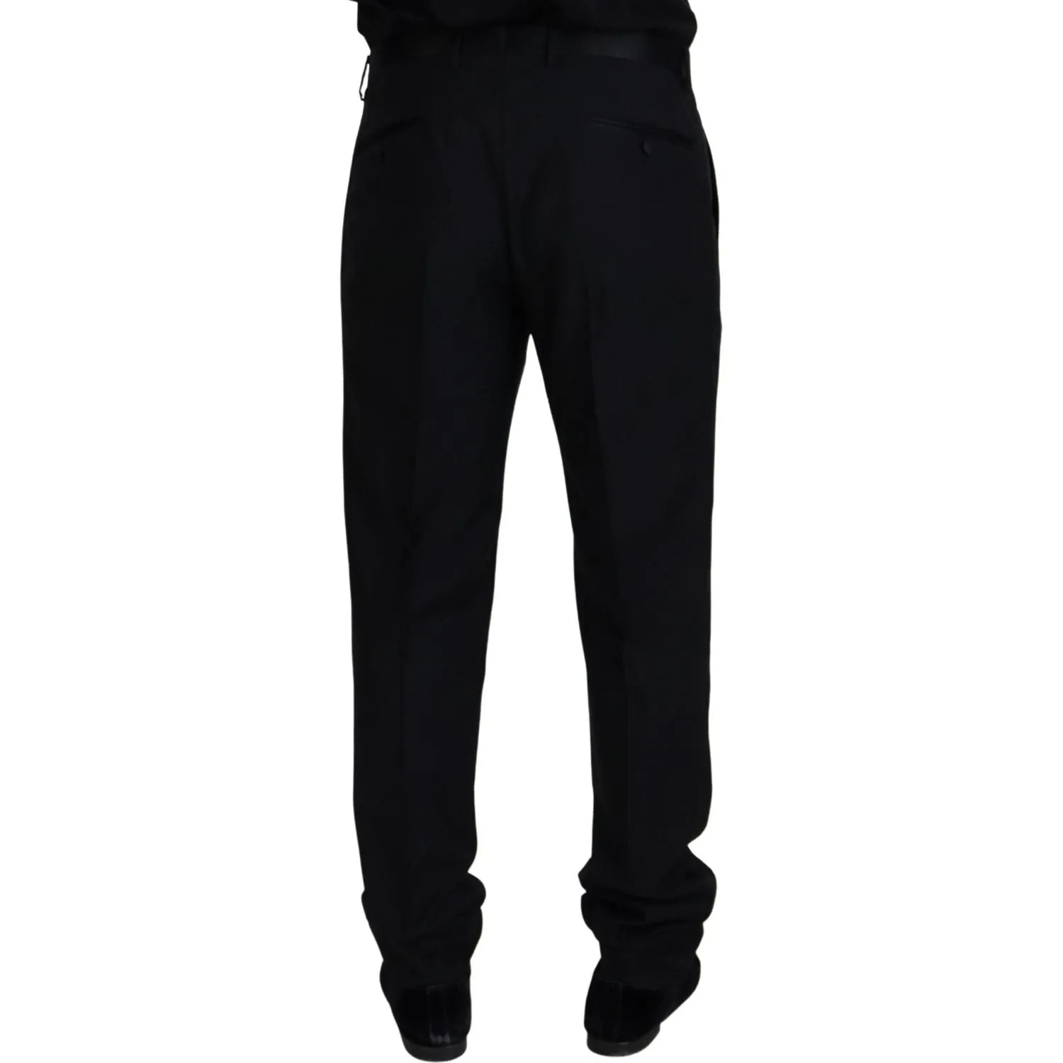 Dolce & Gabbana Elegant Black Virgin Wool Blend Trousers