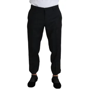 Dolce & Gabbana Elegant Black Virgin Wool Cropped Pants