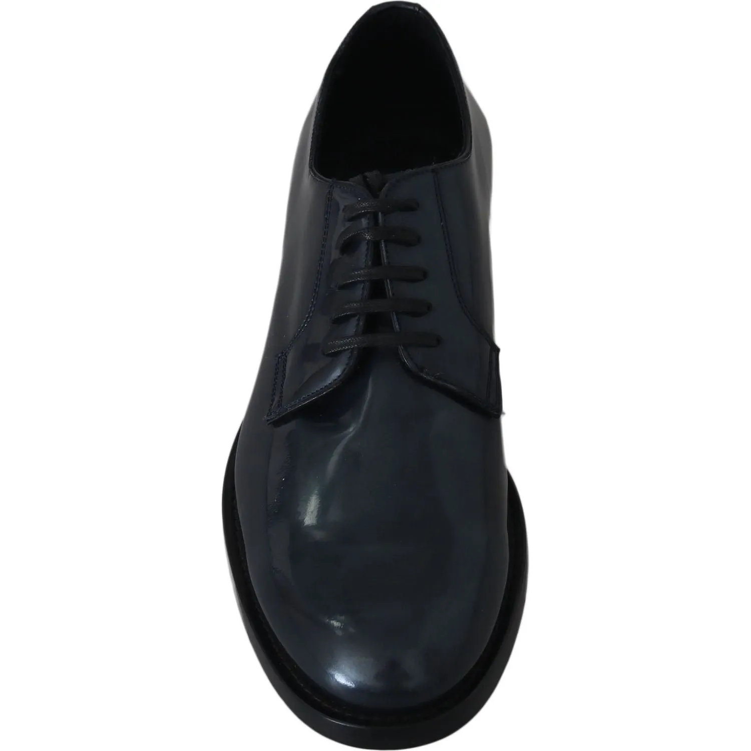 Dolce & Gabbana Elegant Blue Leather Derby Dress Shoes