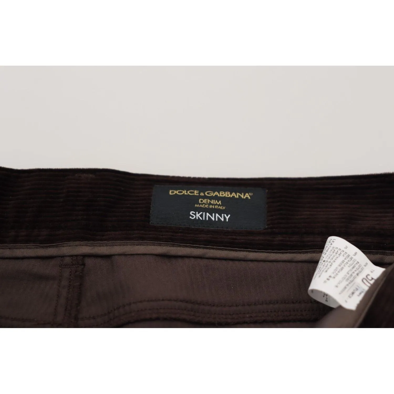 Dolce & Gabbana Elegant Brown Silk Blend Trousers