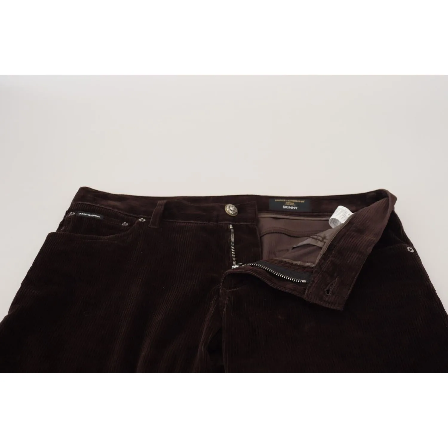 Dolce & Gabbana Elegant Brown Silk Blend Trousers