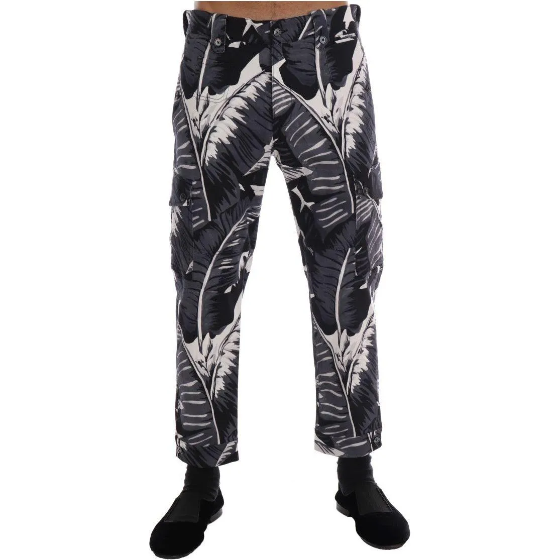 Dolce & Gabbana Elegant Capri Casual Pants in Banana Leaf Print