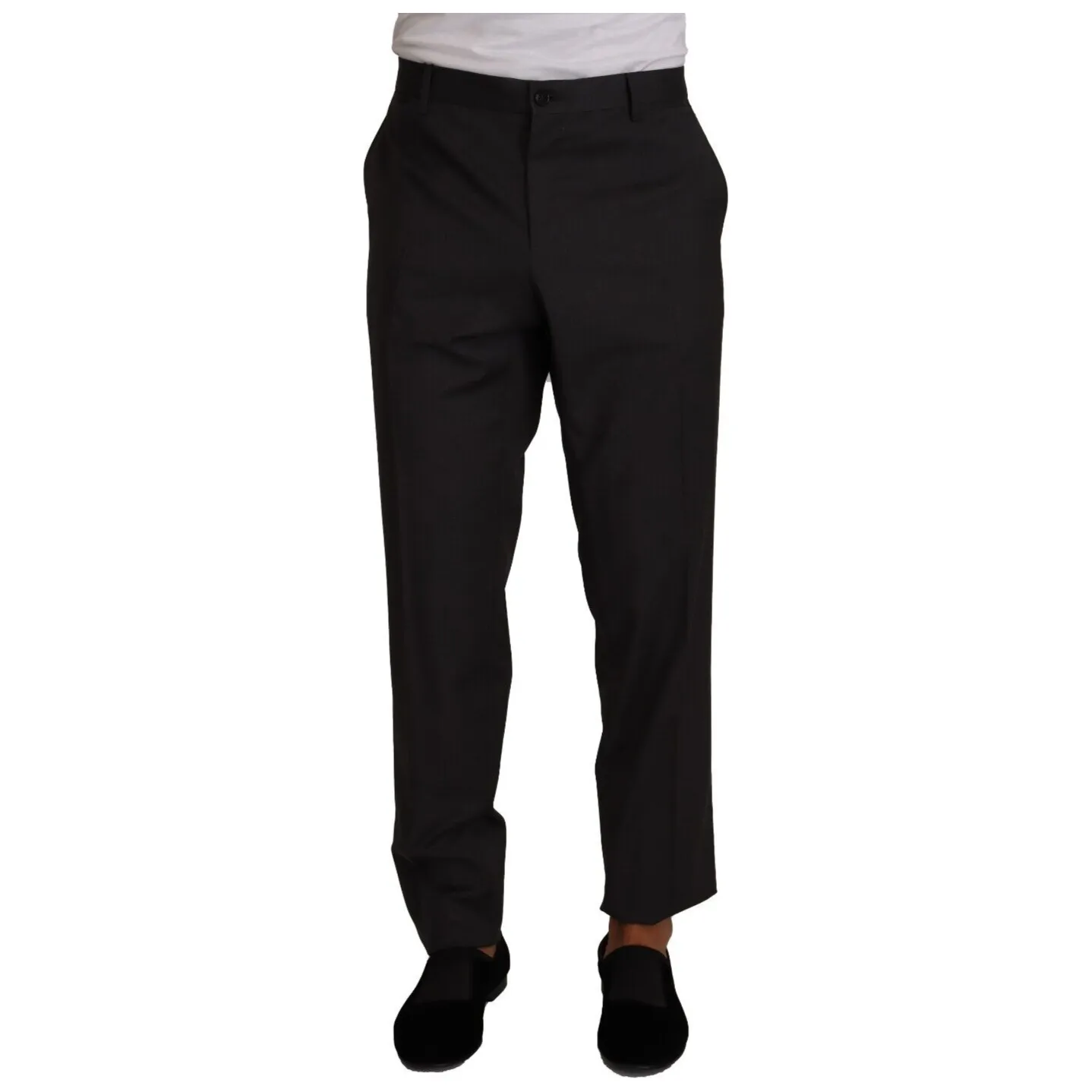 Dolce & Gabbana Elegant Grey Wool Dress Trousers