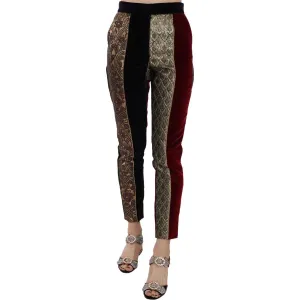 Dolce & Gabbana Elegant Multicolor Jacquard Cropped Pants