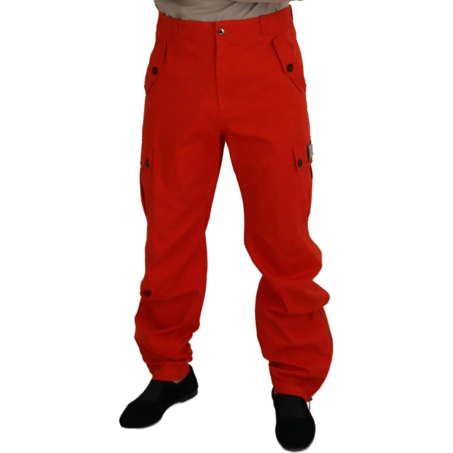 Dolce & Gabbana Elegant Red Cotton Blend Trousers