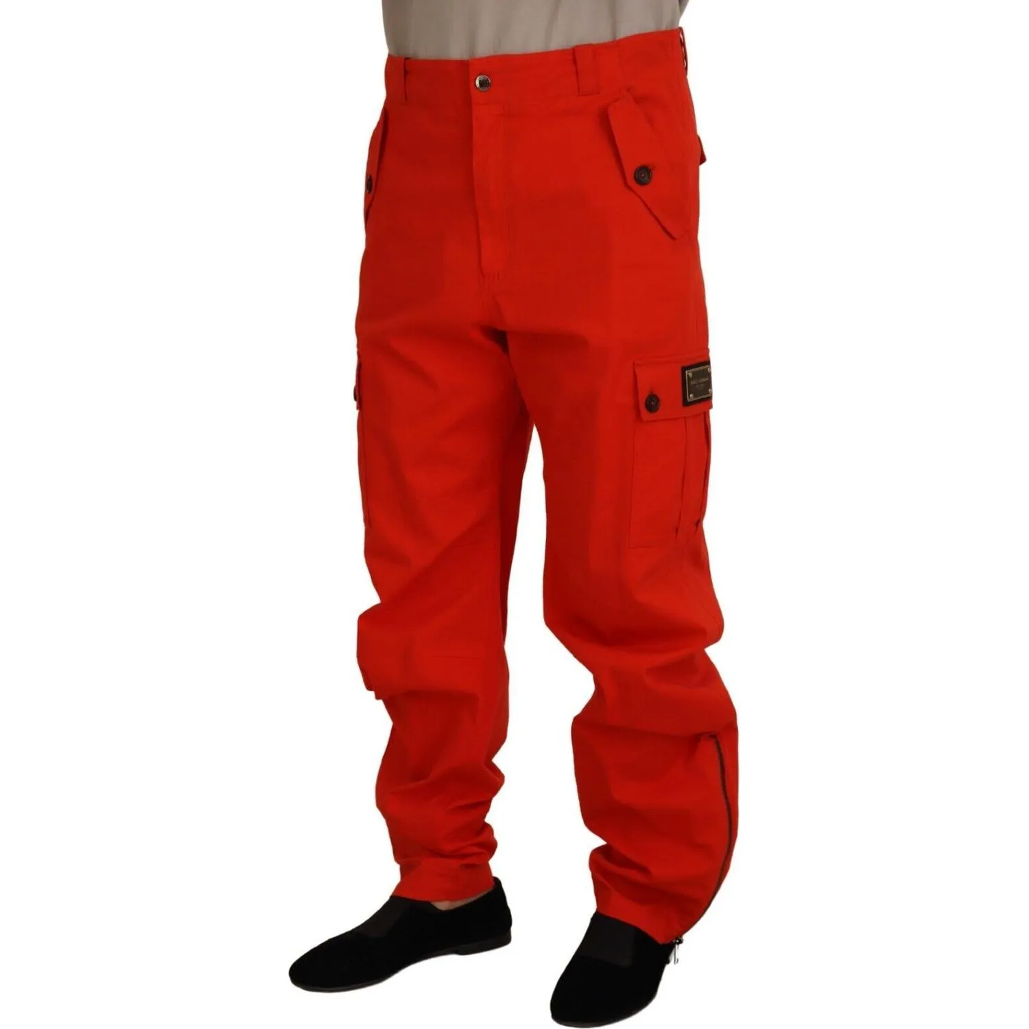 Dolce & Gabbana Elegant Red Cotton Blend Trousers