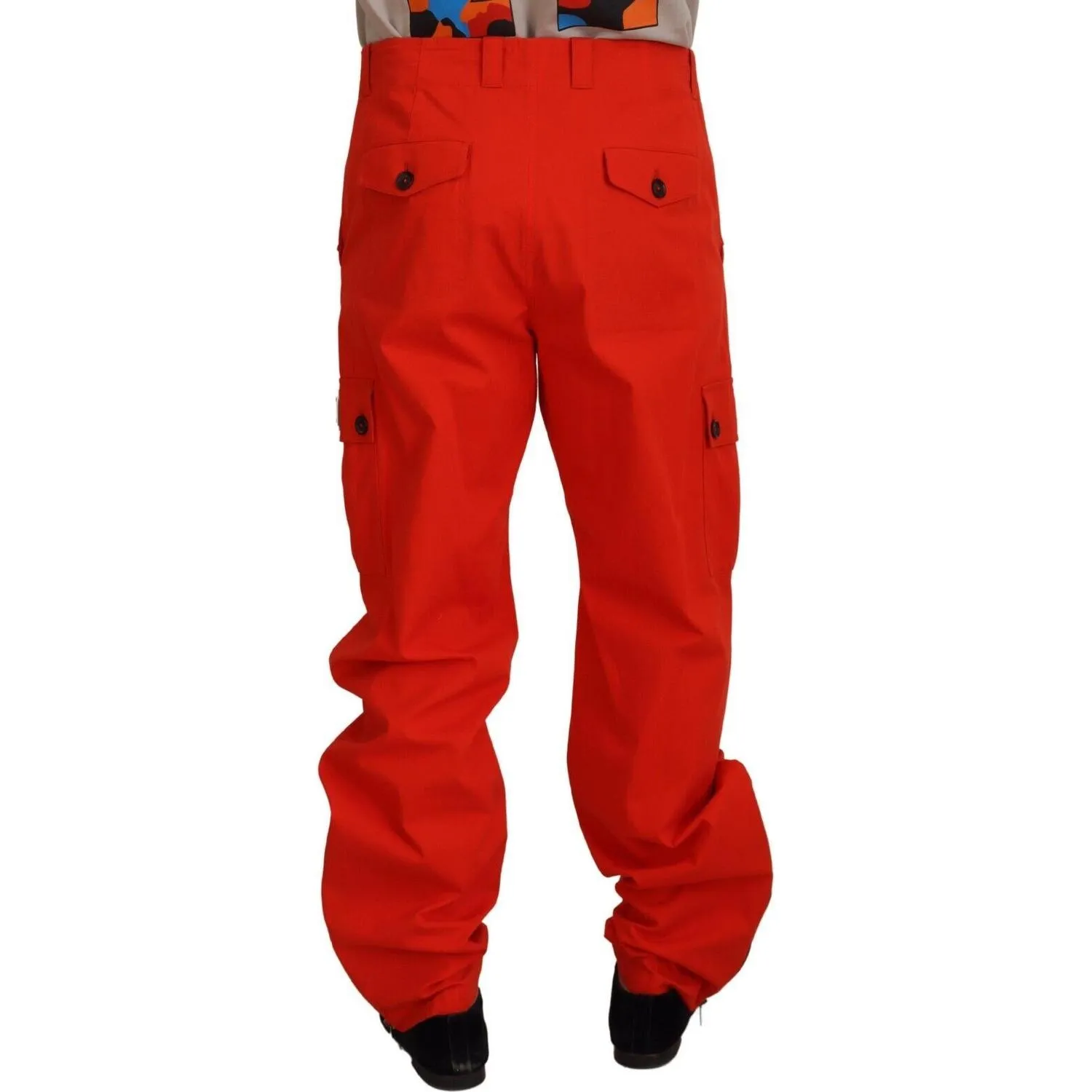 Dolce & Gabbana Elegant Red Cotton Blend Trousers