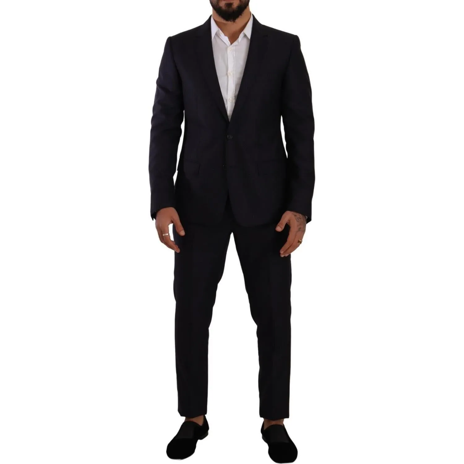 Dolce & Gabbana Elegant Slim Fit Wool Silk Cashmere Men's Suit