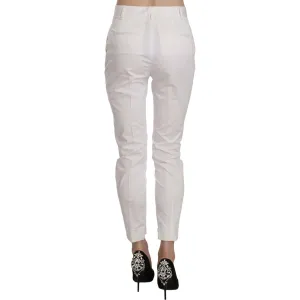 Dolce & Gabbana Elegant White Cotton Blend Trousers