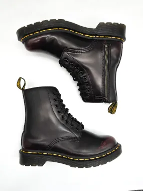 DR. MARTENS 1460 PASCAL CHERRY ARCADIA SIDE ZIP - Pre-Loved