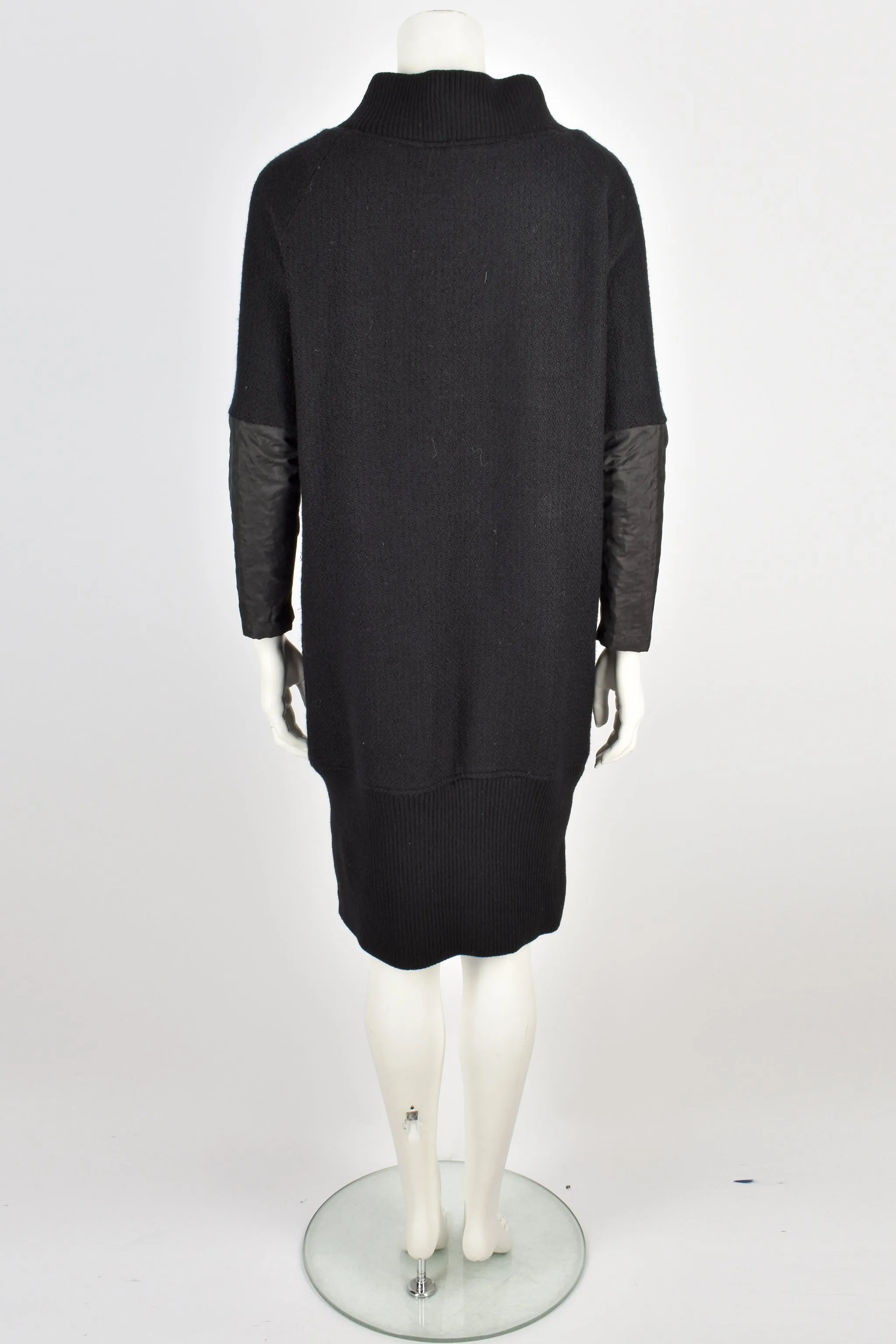 DRIES VAN NOTEN black wool sweater dress M