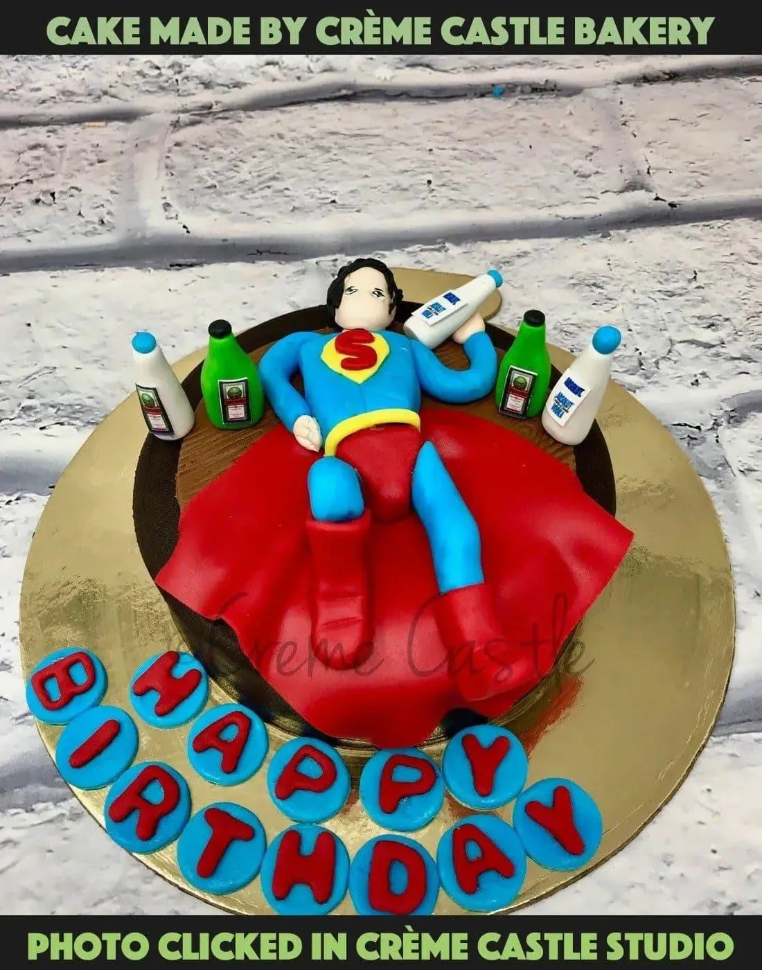 Drunk Superman Cake