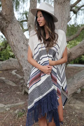 Easy Rider Sleeveless Cape in Tradewinds