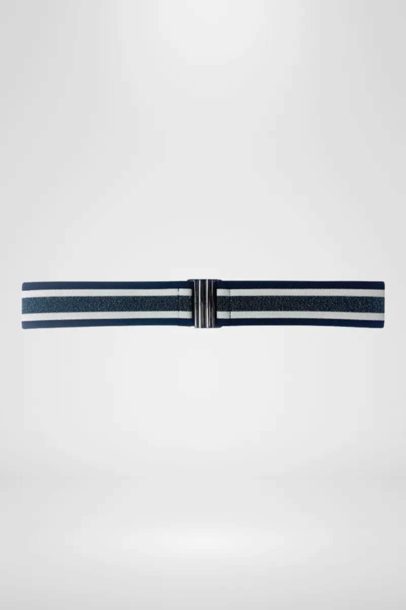 Elastic Belt By 365 Days - Pewter Stripe