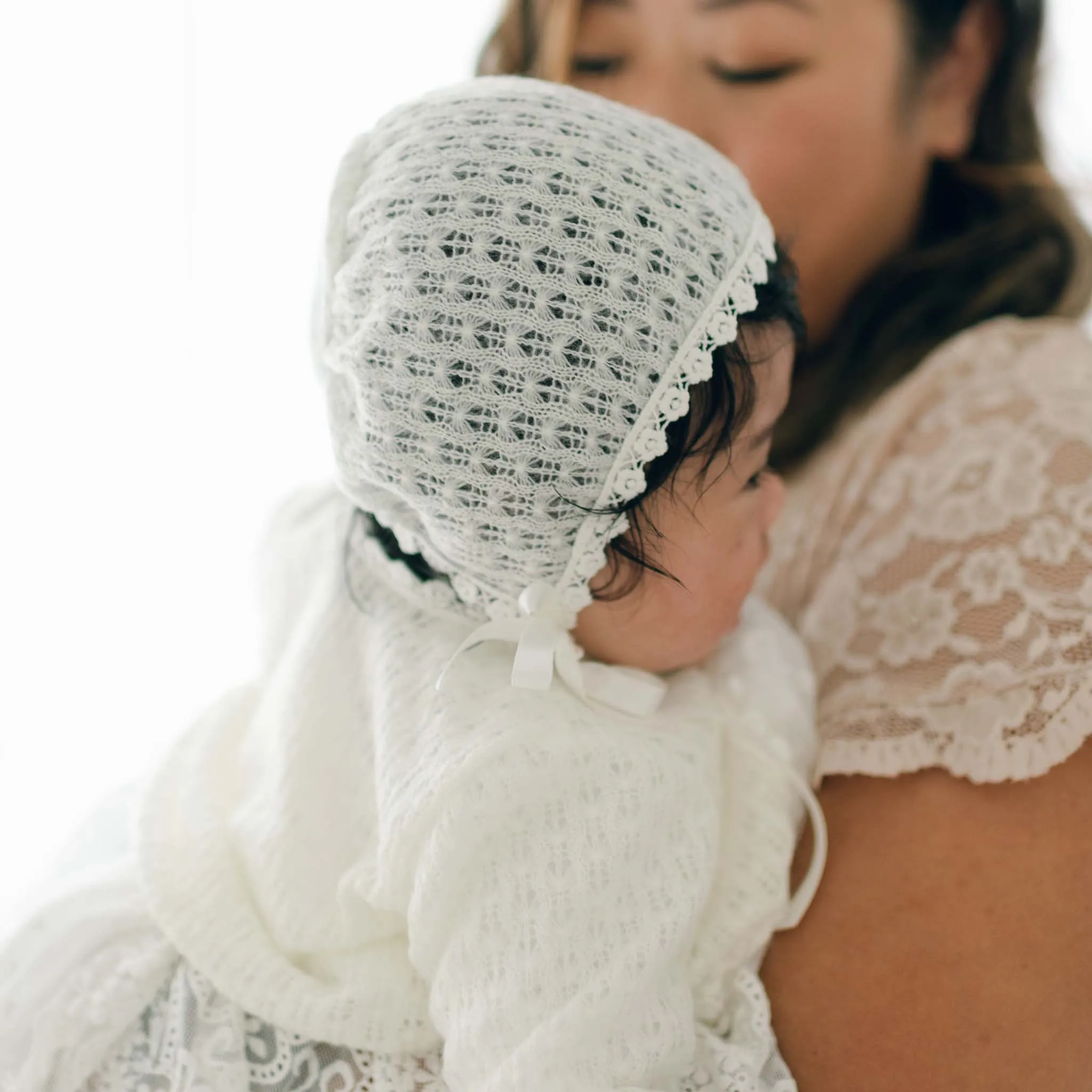 Eliza Christening Knit Bonnet