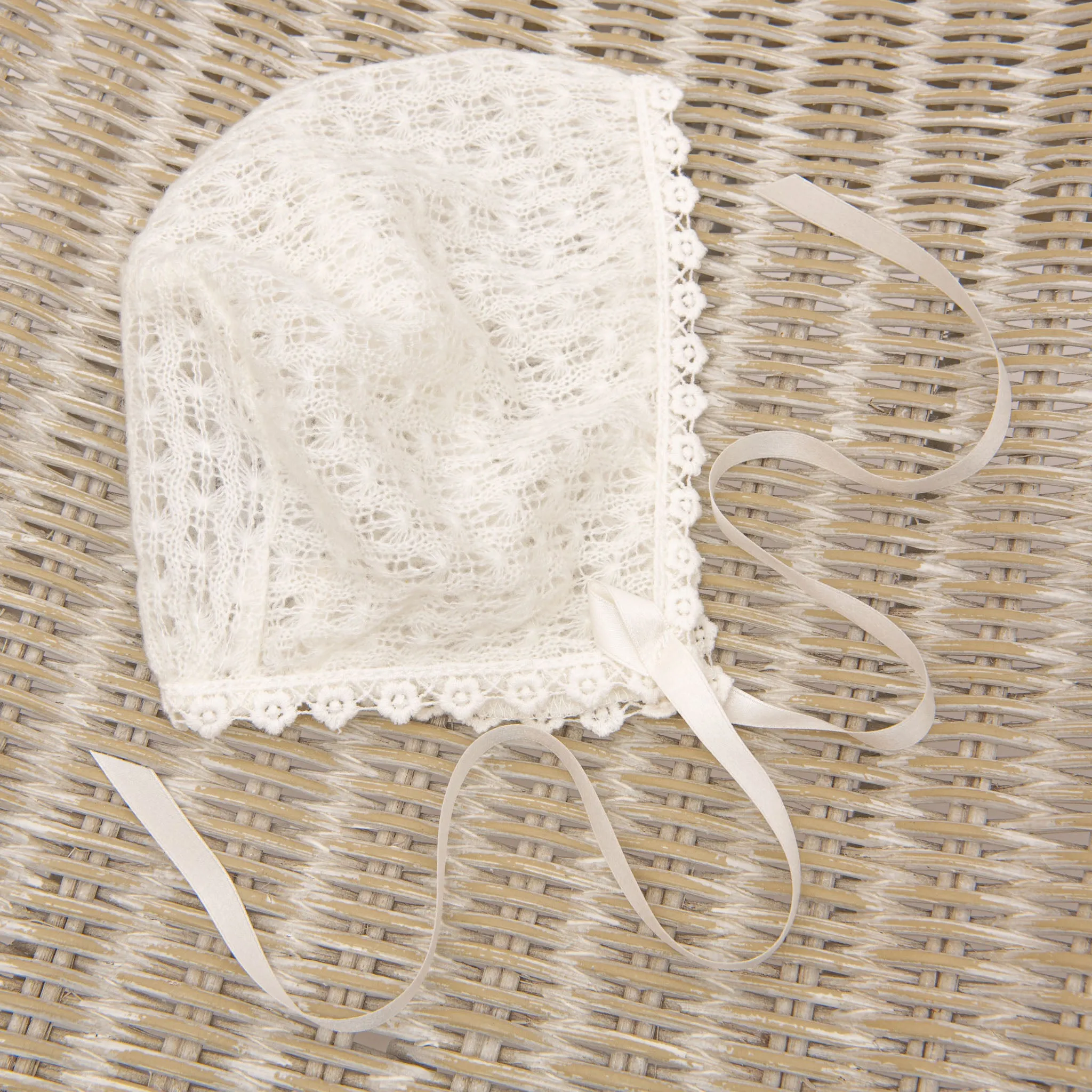 Eliza Christening Knit Bonnet