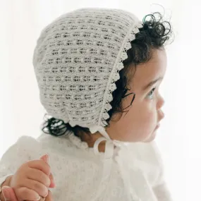 Eliza Christening Knit Bonnet