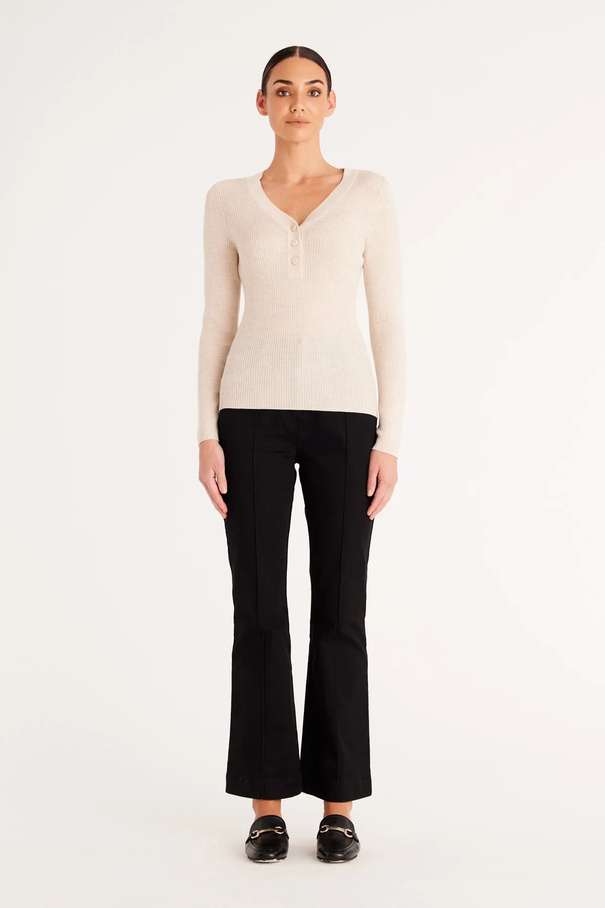 Elsa Merino Jumper - Wheat