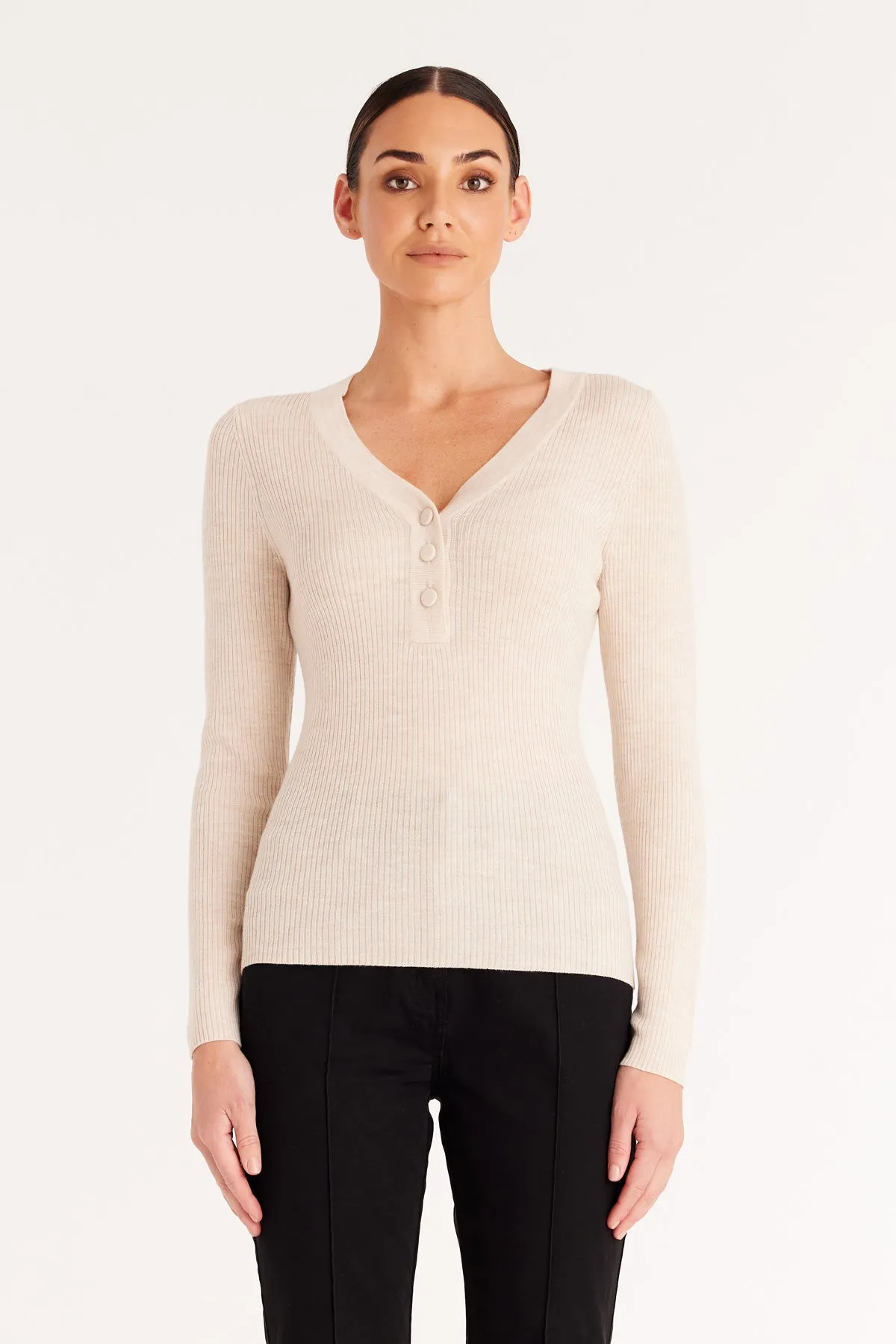 Elsa Merino Jumper - Wheat