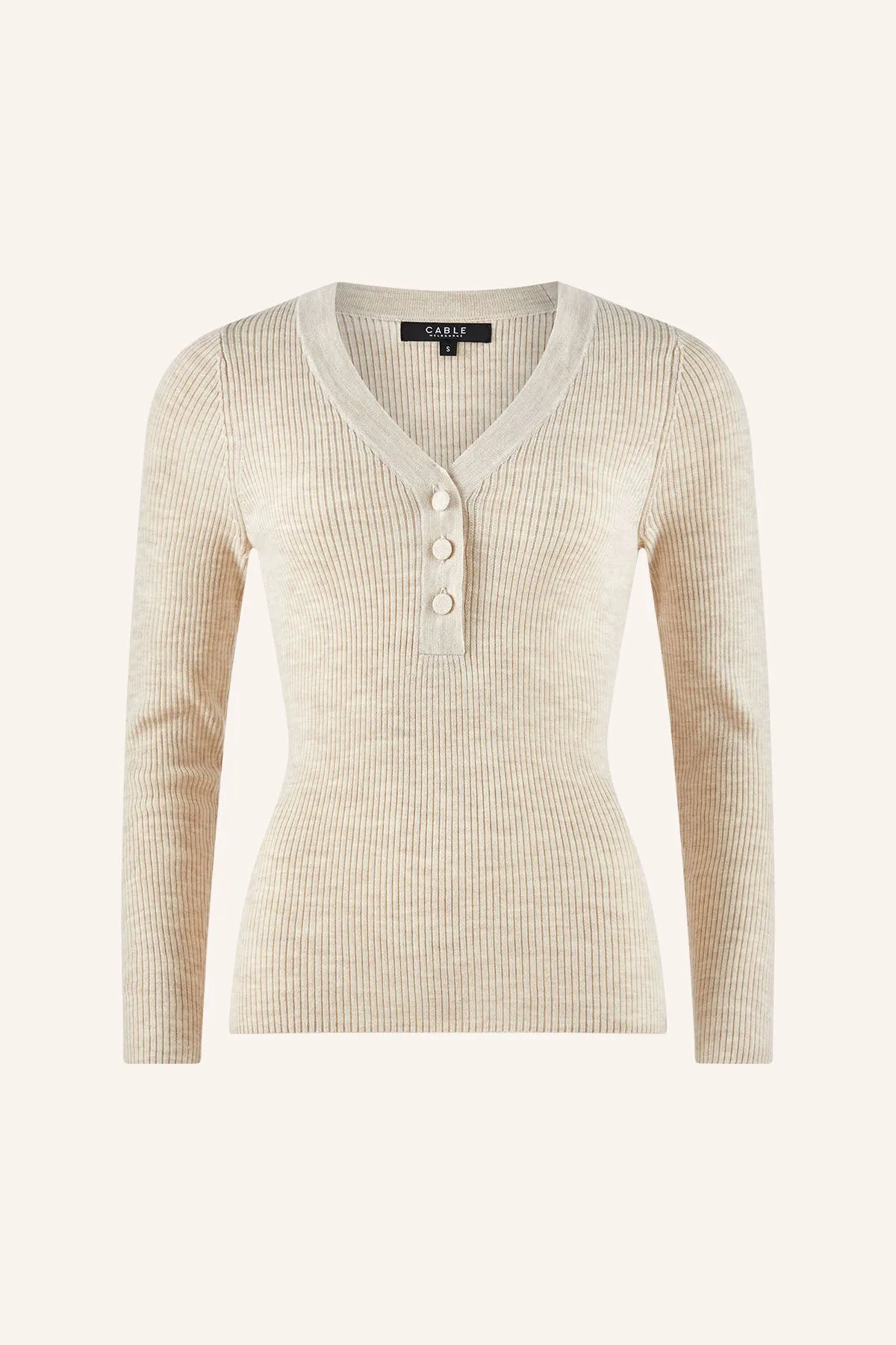 Elsa Merino Jumper - Wheat